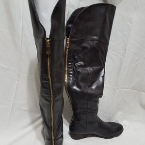New!! Report Dark Brown Over the knee boot